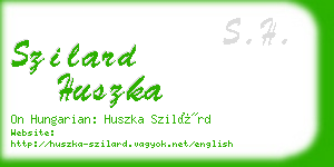 szilard huszka business card